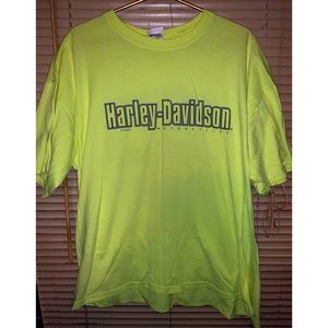 Fluorescent Harley Davison shirt Lake George